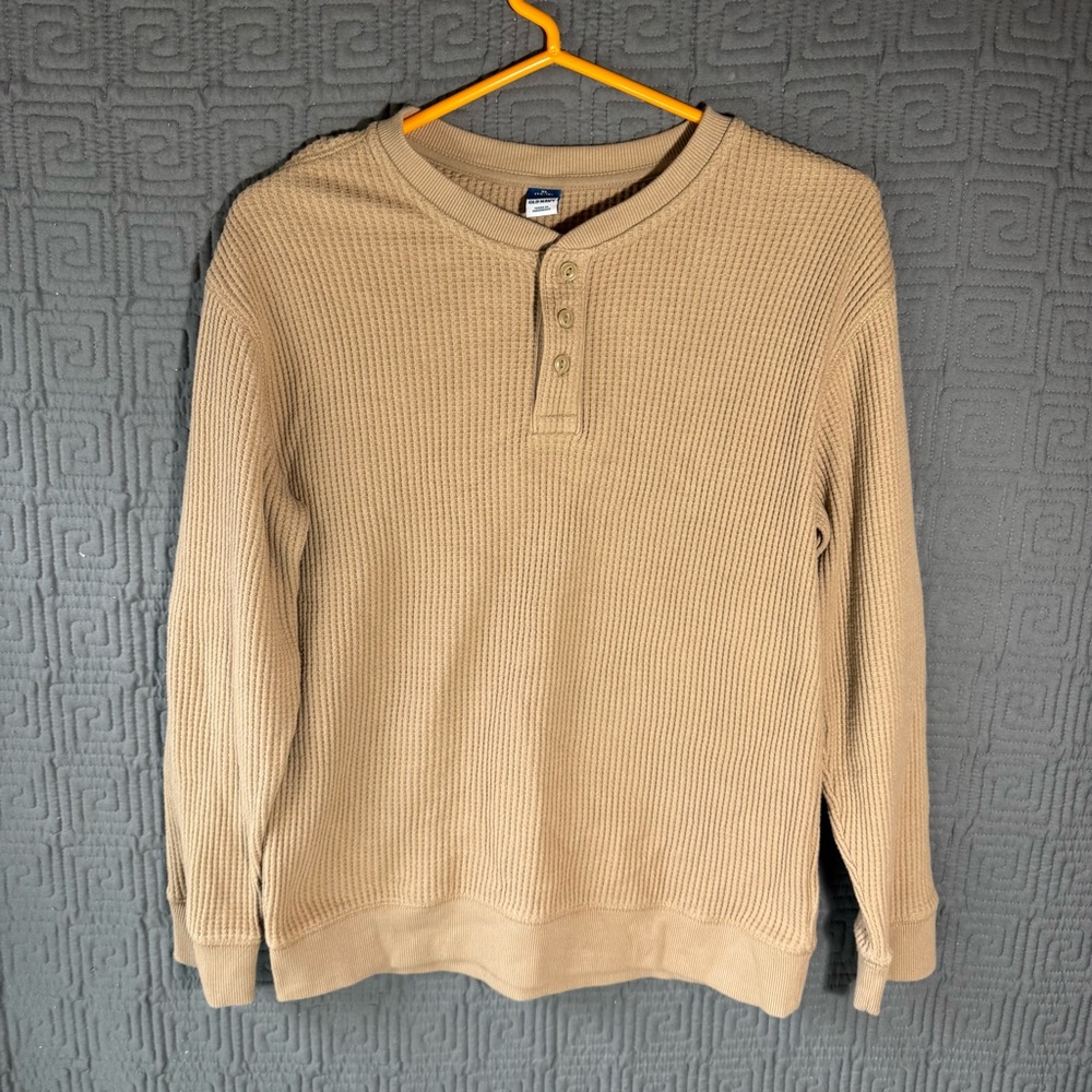 Old Navy Henley T-Shirt Boys XL 14/16 Brown